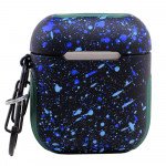 Wholesale Paint Splatter Graffiti Pattern Hybrid Protective Case Cover for Apple Airpods 2 / 1 (Blue)